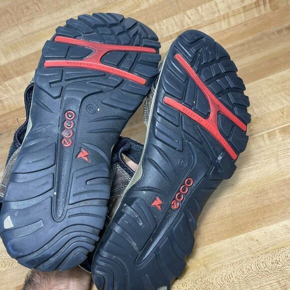 Ecco Mens Adjustable Strap Open Toe Leather Flat Sports Sandal Olive Size US 11 - Picture 5 of 5